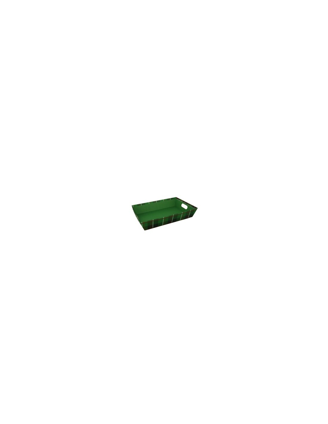 CESTINO CARTONE VERDE RETTANG 35X26X7CM su TreG Ingrosso