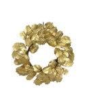 CORONCINA PLASTICA FOGLIE ORO 30CM su TreG Ingrosso