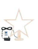 STELLA CON BASE H55CM DLW LEGNO SBIANCATO SOFT WHITE, ILLUMINAZIONE...