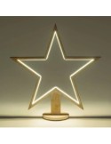 STELLA CON BASE H55CM DLW LEGNO SBIANCATO SOFT WHITE, ILLUMINAZIONE...