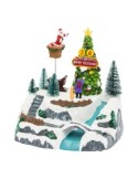 VILLAGGIO IH22CM ALBERO NATALE CON BABBO CHE LO DECORA IN MOVIMENTO...