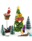 VILLAGGIO IH22CM ALBERO NATALE CON BABBO CHE LO DECORA IN MOVIMENTO...