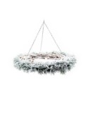 GHIRLANDA SNOW DA APPENDERE GRIGLIA METALLO 55X10CM su TreG Ingrosso
