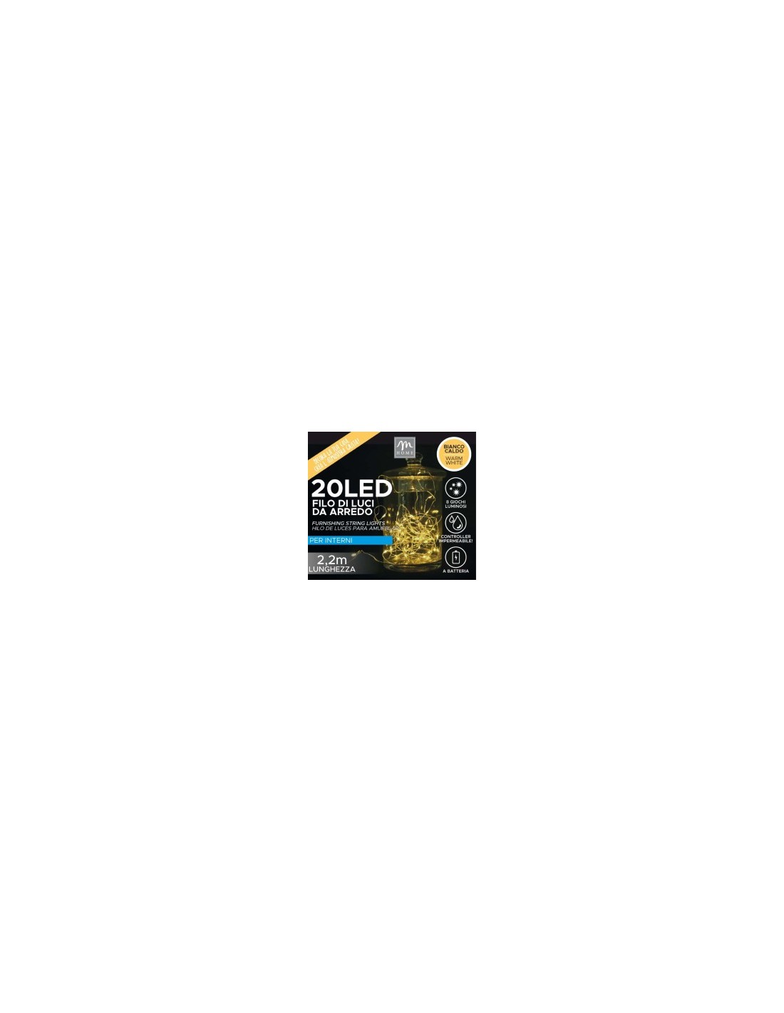 FILO 20 LED BIANCO CALDO IN ESPOSITORE CON TRYME su TreG Ingrosso