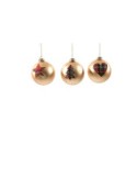 SFERA TARTAN ORO 8CM VETRO ASSORTITO su TreG Ingrosso