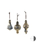 PENDENTE VETRO 12/15CM BLU/ORO ASSORTITO su TreG Ingrosso