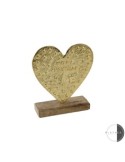CUORE ORO CON BASE H16CM METALLO su TreG Ingrosso