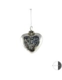 PENDENTE CUORE VETRO 5CM ARGENTO su TreG Ingrosso