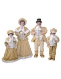 SET 4PZ FAMIGLIA NATALIZIA 70CM BIANCO/ORO su TreG Ingrosso