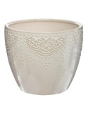 CACHEPOT 168622A 2 MISURA CREMA D25X22CM su TreG Ingrosso