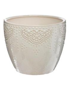 CACHEPOT 168622A 2 MISURA CREMA D25X22CM su TreG Ingrosso