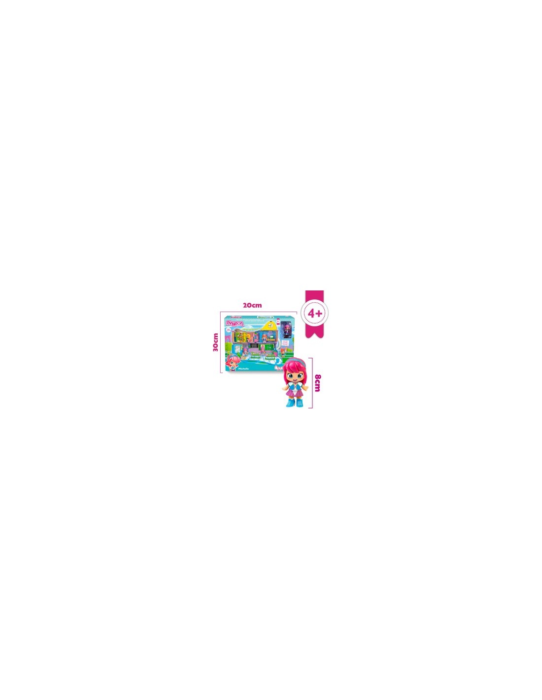 Pinypon Play Set, Istituto PINY di New York, Valigetta Portatile, Accessori Interattivi, per Bambini 4+ Anni, Famosa