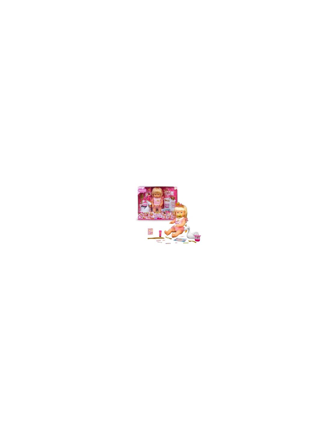 Nenuco Princess, Bambola 42 cm, Capelli Biondi, Corona da Principessa, 11 Funzioni, 10 Accessori, Bambini 3 Anni+, Famosa