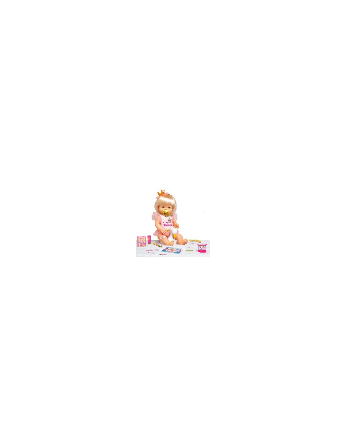 Nenuco Princess, Bambola 42 cm, Capelli Biondi, Corona da Principessa, 11 Funzioni, 10 Accessori, Bambini 3 Anni+, Famosa