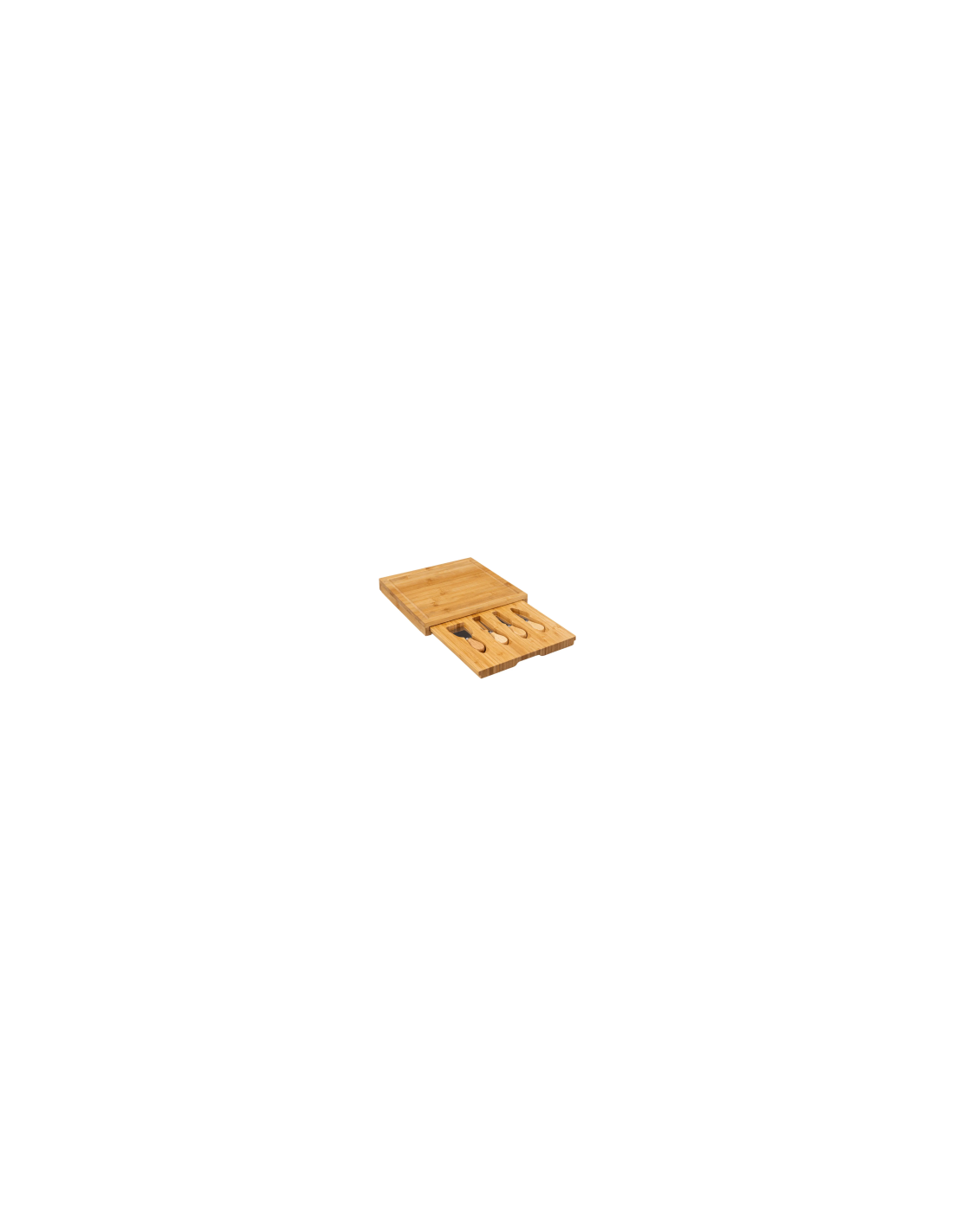 SET FORMAGGI 194186 4 COLTELLI CON VASSOIO BAMBOO