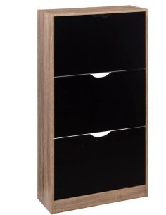 SCARPIERA 160392I 3 RIPIANI 60X24X119CM NERO