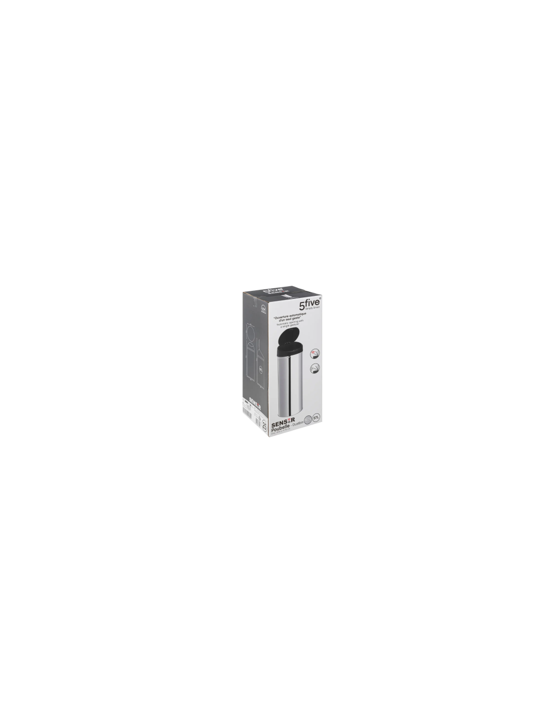 PATTUMIERA AUTOMATICA 186225 ACCIAIO 57LT ARGENTO