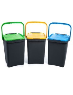 TRIS PATTUMIERA ECOLOGIC 28LT COLORI ASSORTITI
