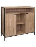 CREDENZA 181371 ALIAJ 2ANTE 114X37X110CM EFFETTO ROVERE NATURALE