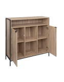 CREDENZA 181371 ALIAJ 2ANTE 114X37X110CM EFFETTO ROVERE NATURALE