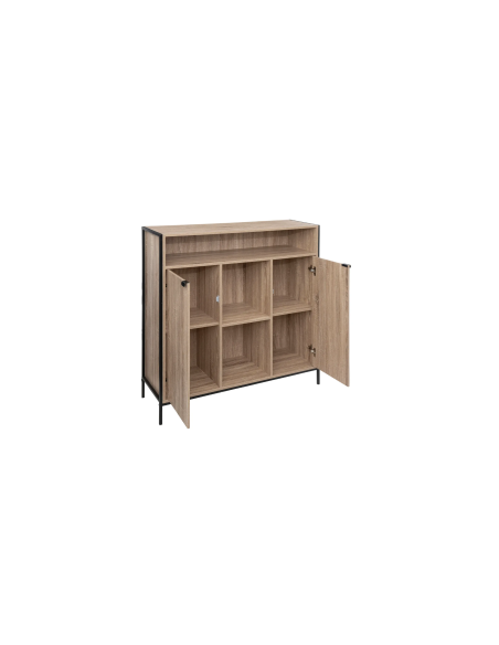 CREDENZA 181371 ALIAJ 2ANTE 114X37X110CM EFFETTO ROVERE NATURALE