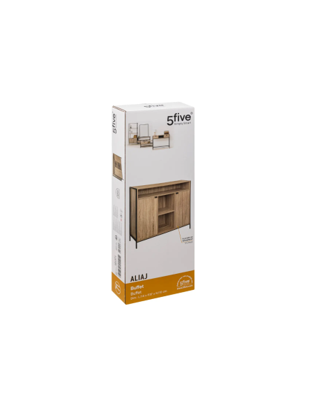 CREDENZA 181371 ALIAJ 2ANTE 114X37X110CM EFFETTO ROVERE NATURALE