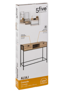 CONSOLLE 181373 ALIAJ 2 CASSETTI 100X35X80CM EFFETTO LEGNO