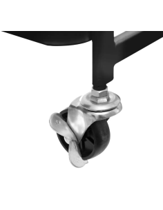 CARRELLO 167740 3 PIANI METALLO 51X30X76CM NERO