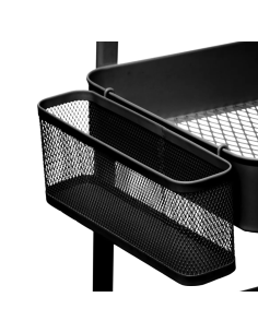 CARRELLO 167740 3 PIANI METALLO 51X30X76CM NERO