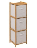 SCAFFALE 174901 BAMBOO 35X33X110CM CON 3 CESTINI PORTAOGGETTI