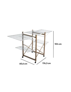 STENDIBIANCHERIA 164726 METALLO CON RUOTE 176X60X104CM