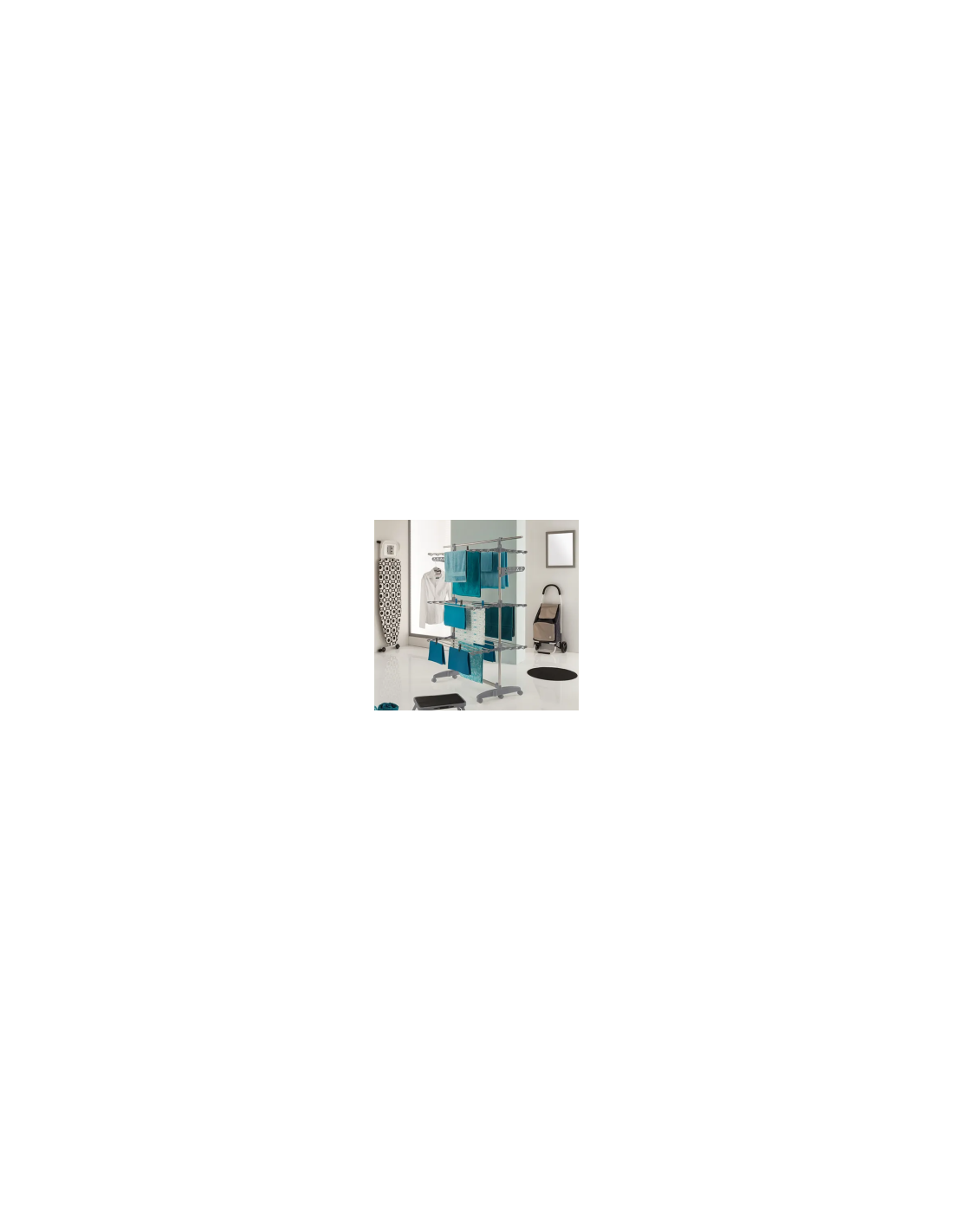 STENDIBIANCHERIA 157306 INOX 174X62X125CM MODULABILE