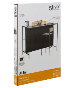 MOBILE BAR 189643 ALIAJ 115X70X95CM NERO