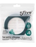 SET 6 GUARNIZIONI 189558 8CM SILICONE
