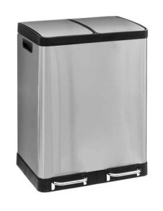PATTUMIERA DOPPIA 186157A ARIANE 30+30LT INOX ARGENTO