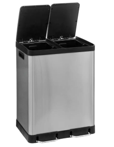 PATTUMIERA DOPPIA 186157A ARIANE 30+30LT INOX ARGENTO