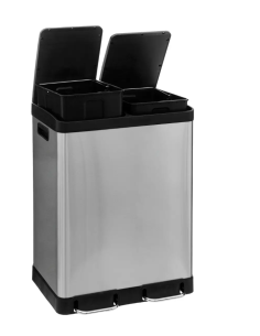 PATTUMIERA DOPPIA 186157A ARIANE 30+30LT INOX ARGENTO