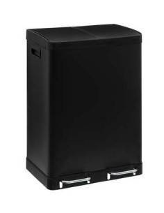PATTUMIERA DOPPIA 186157B ARIANE 30+30LT INOX NERO