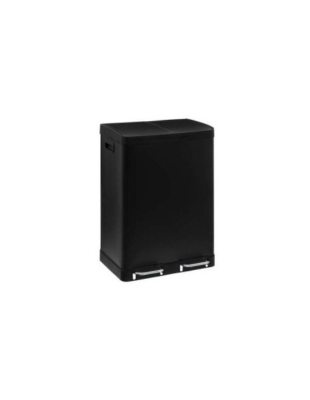 PATTUMIERA DOPPIA 186157B ARIANE 30+30LT INOX NERO