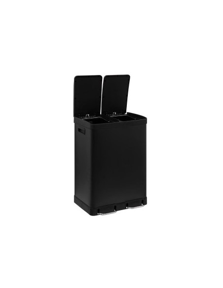 PATTUMIERA DOPPIA 186157B ARIANE 30+30LT INOX NERO
