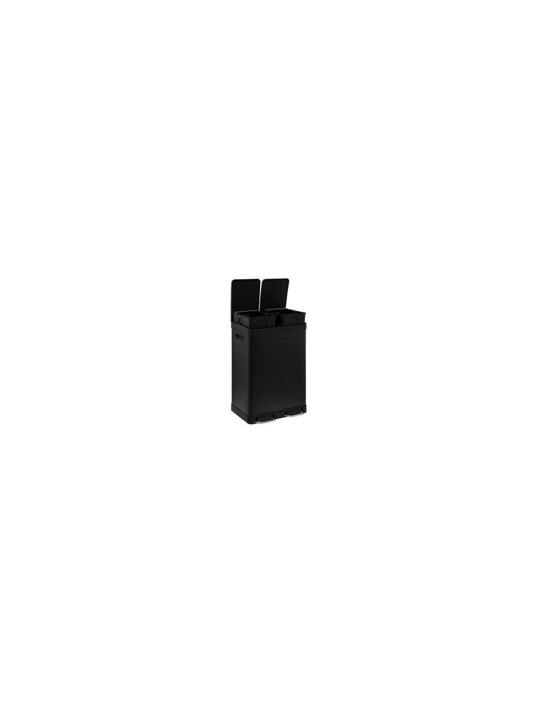 PATTUMIERA DOPPIA 186157B ARIANE 30+30LT INOX NERO