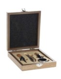 KIT SOMMELIER 160753 4PZ SCATOLA LEGNO