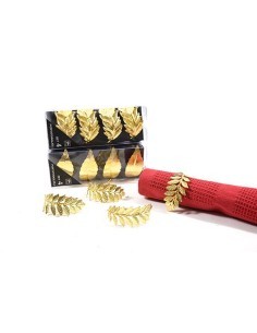 SET 4 PORTATOVAGLIOLI 65336 METALLO ORO D4CM su TreG Ingrosso