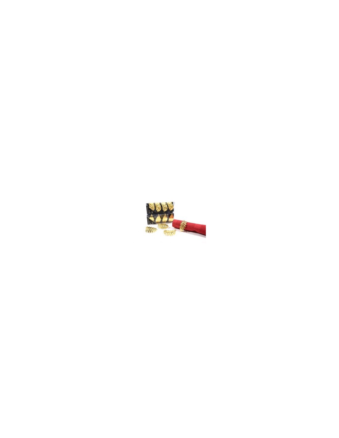 SET 4 PORTATOVAGLIOLI 65336 METALLO ORO D4CM su TreG Ingrosso