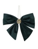 DECORO FIOCCO VERDE D'APP 32X38CM POLIESTERE