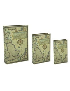 BOX LIBRO 801801 3 MISURA LEGNO/CANVAS