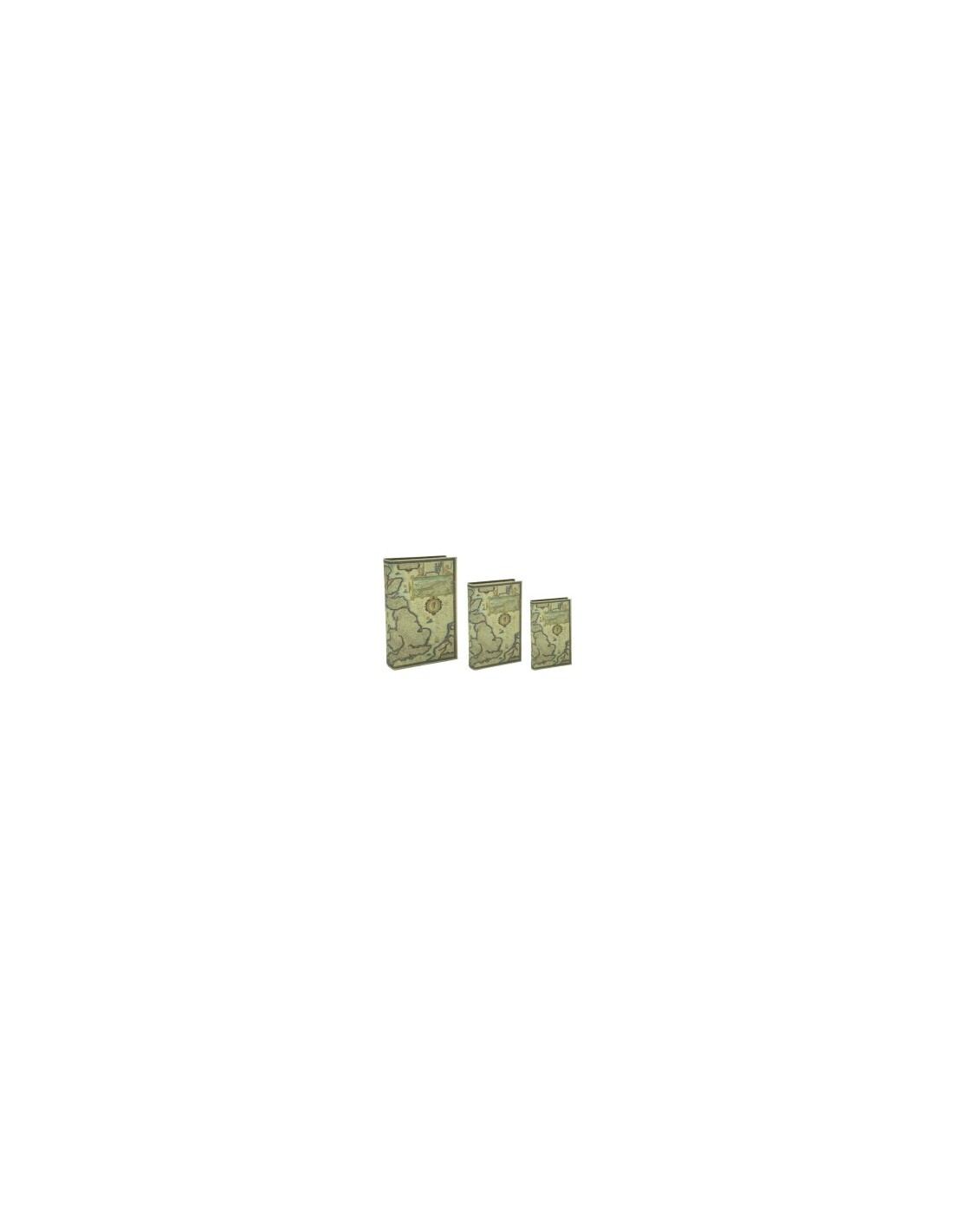 BOX LIBRO 801801 3 MISURA LEGNO/CANVAS