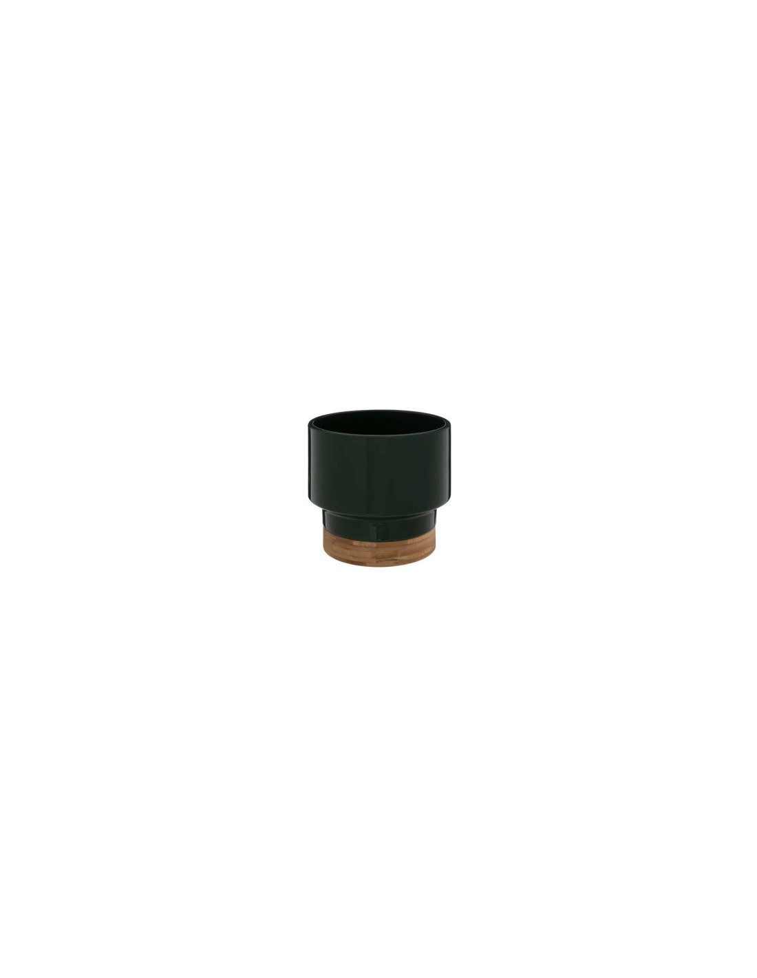 VASO 196719C CERAMICA/BAMBOO VERDE FORESTA 16X15CM