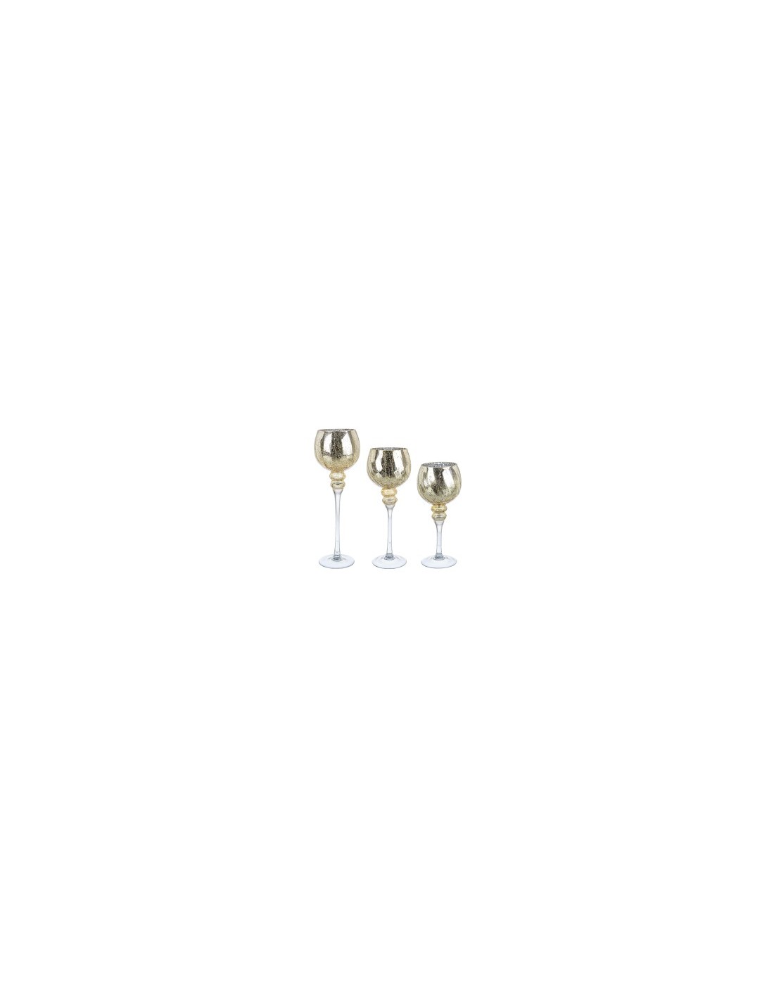 SET 3 PORTACANDELE 0932767 CREAK ORO-ARGENTO
