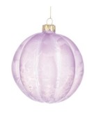 Sfera di Natale Satiny 8cm Lilla in Vetro, La Magia di Natale per Decorazioni Eleganti e Festive